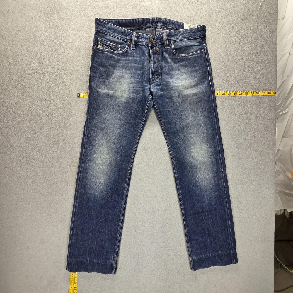 Diesel Jeans Mens 33x32 Blue Safado Regular Slim Straight Button Fly‎ 008J4